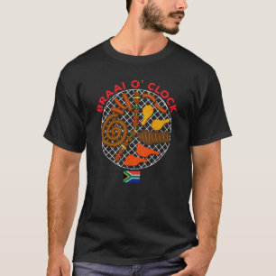 ブライオ時刻おもしろい南アフリカ国旗T – シール Tシャツ