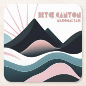 ブライスキャニオンナショナルパークカラーヒルズ スクエアペーパーコースター (正面)