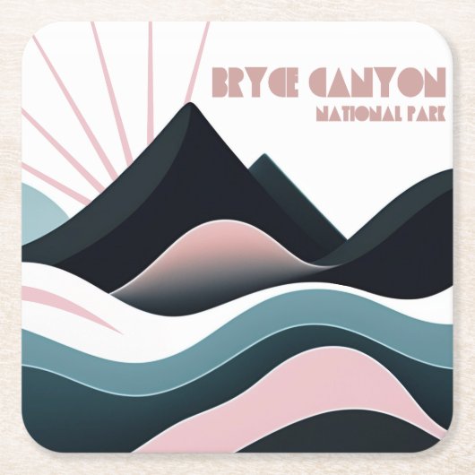 ブライスキャニオンナショナルパークカラーヒルズ スクエアペーパーコースター (正面)