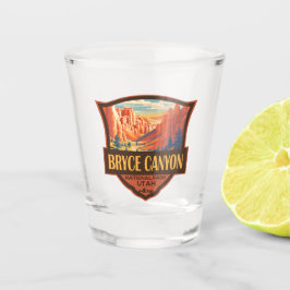 ブライスキャニオンナショナルパークトラベルアートヴィンテージ ショットグラス