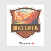 ブライスキャニオンナショナルパークトラベルアートヴィンテージ シール (シート)