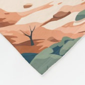 ブライスキャニオンナショナルパークトレイルイラストレーション フリースブランケット (角)