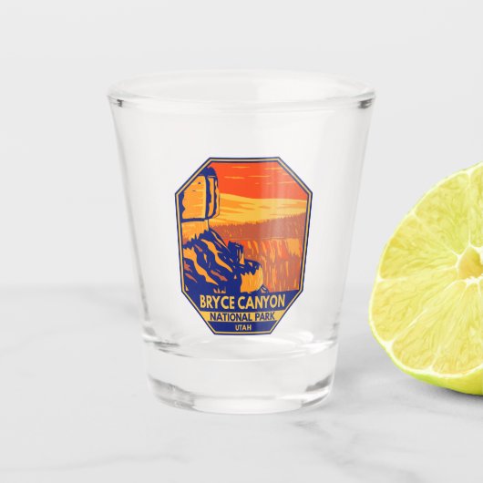 ブライスキャニオンナショナルパークユタインスピレーションポイント ショットグラス (正面)