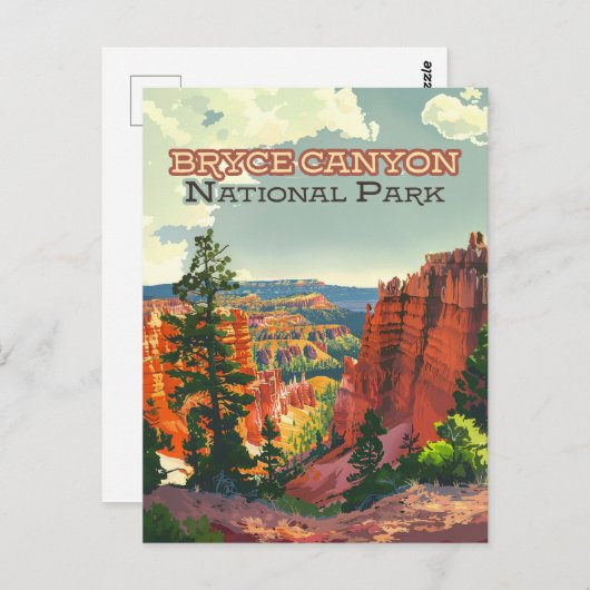 ブライスキャニオンナショナルパークユタホードオレトロ ポストカード (正面/裏面)
