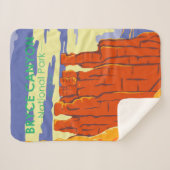 ブライスキャニオンナショナルパークユタヴィンテージ シェルパブランケット (正面(横))