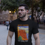 ブライスキャニオンナショナルパークユタ動揺してー Tシャツ<br><div class="desc">ブライスキャニオンのベクトルデザイン。ユタ州南部の広大な公園で、真紅の色をしたフードゥーの岩が広がり、尖形の岩が形成されている。</div>