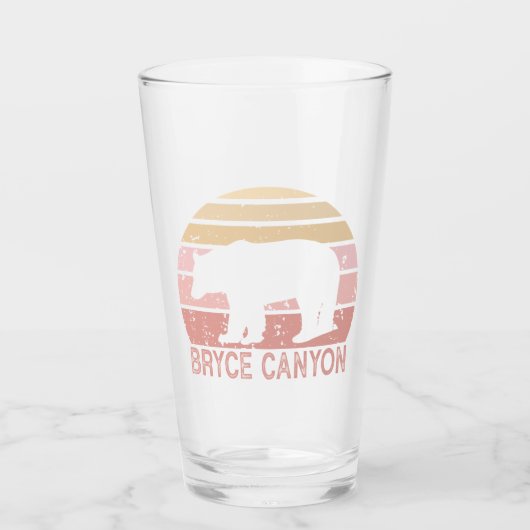 ブライスキャニオンナショナルパークレトロベア タンブラーグラス (正面)