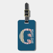 ブライスキャニオンナショナルパークレトロベア ラゲッジタグ (正面縦)