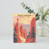 ブライスキャニオンナショナルパークレトロUSA ポストカード (スタンド正面)