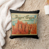 ブライスキャニオンナショナルパークヴィンテージトラベル クッション (ブランケット)
