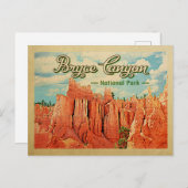 ブライスキャニオンナショナルパークヴィンテージトラベル ポストカード (正面/裏面)