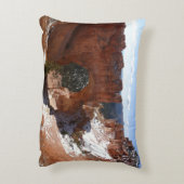 ブライスキャニオンナチュラルブリッジ雪景色の写真 アクセントクッション (裏面(縦))