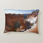 ブライスキャニオンナチュラルブリッジ雪景色の写真 アクセントクッション (裏面)