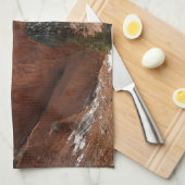 ブライスキャニオンナチュラルブリッジ雪景色の写真 キッチンタオル (四つ折り)