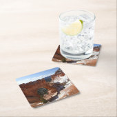 ブライスキャニオンナチュラルブリッジ雪景色の写真 スクエアペーパーコースター (インサイチュ)