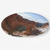 ブライスキャニオンナチュラルブリッジ雪景色の写真 ペーパープレート (アングル)