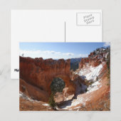 ブライスキャニオンナチュラルブリッジ雪景色の写真 ポストカード (正面/裏面)