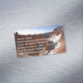 ブライスキャニオンナチュラルブリッジ雪景色の写真 マグネット名刺 (インサイチュ)