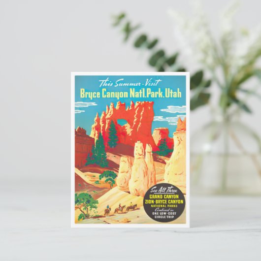 ブライスキャニオンヴィンテージ旅行はがき ポストカード (スタンド正面)