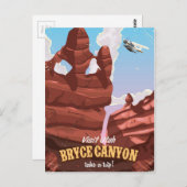 ブライスキャニオンヴィンテージ旅行ポスター ポストカード (正面/裏面)