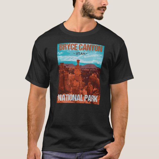 ブライスキャニオン国立公園ユタのポスター Tシャツ (正面)