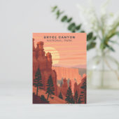 ブライスキャニオン国立公園ヴィンテージUSA ポストカード (スタンド正面)
