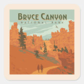 ブライスキャニオン国立公園岩盤 スクエアシール (正面)
