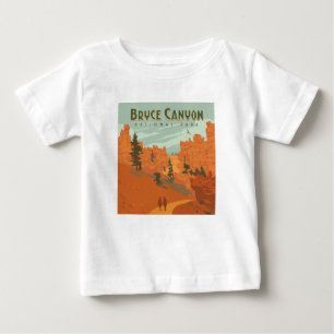 ブライスキャニオン国立公園岩盤 ベビーTシャツ