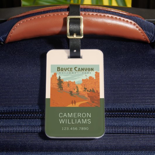 ブライスキャニオン国立公園岩盤 ラゲッジタグ (正面インサイチュ2)