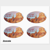 ブライスキャニオン国立公園 楕円形シール (シート)