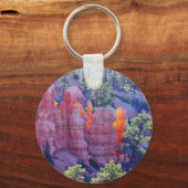 ブライスキャニオン白熱［赤熱］光を放つ キーホルダー (正面)