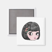 ブライスドールアート、かわいいかわいいイラストレーション マグネット (正面/裏面)
