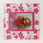 ブライスドールヴィンテージレトロフローラフレームoldish desi ジグソーパズル (横)