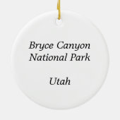 ブライス渓谷の国立公園のオーナメント セラミックオーナメント (裏面)