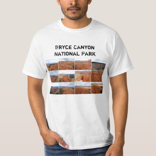 ブライス渓谷の国立公園のコラージュのワイシャツ Tシャツ (正面)