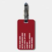 ブライス渓谷の国立公園 ラゲッジタグ (裏面縦)