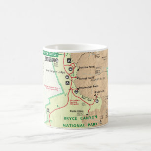 ブライス渓谷の地図のマグ コーヒーマグカップ