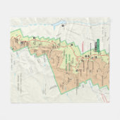 ブライス渓谷の地図毛布 フリースブランケット (正面(横))
