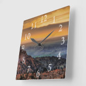 ブライス渓谷の日の出 スクエア壁時計 (傾斜)