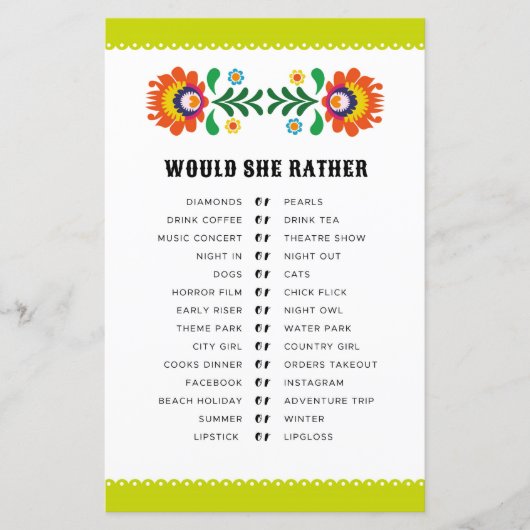 ブライズシャワーゲーム どっちがいい?フィエスタ (正面)