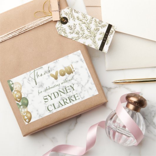 ブライズシャワー。パジャマパーティー 長方形シール (ギフト)