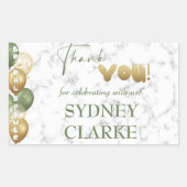 ブライズシャワー。パジャマパーティー 長方形シール (正面)