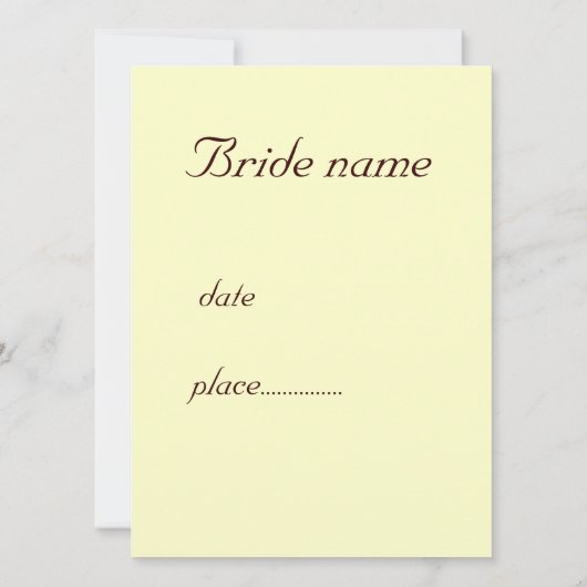 ブライズシャワー 招待状 (裏面)