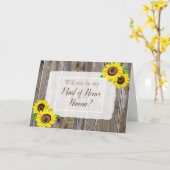 ブライズメイドお願いカード カード (黄色い花)