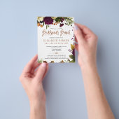 「ブライズメイドのランチ会　予算とブライダルシャワーの招待状」 チラシ (手)