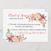 ブライズメイドの感謝カード サンキューカード (正面/裏面)