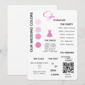 ブライズメイド情報カード | QRコード 招待状 (正面/裏面)