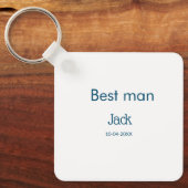 「ブライズメイド・オブ・オナー（花嫁の名）の追加：新婦の友人（新婦の名）」 キーホルダー (正面)