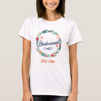 ブライズメイド。名前編集可 Tシャツ