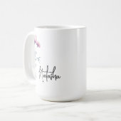 ブライズメイド | 水彩花 誕生日 お母さん 名前入り コーヒーマグカップ (正面左)